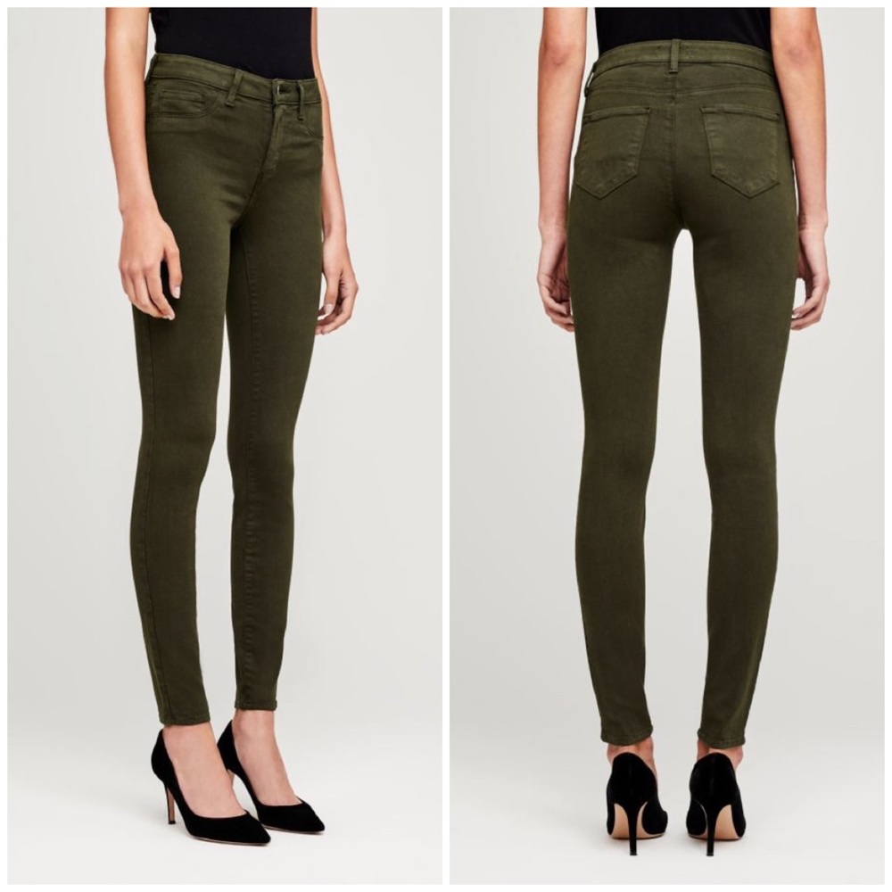 L’Agence marguerite skinny high rise army green